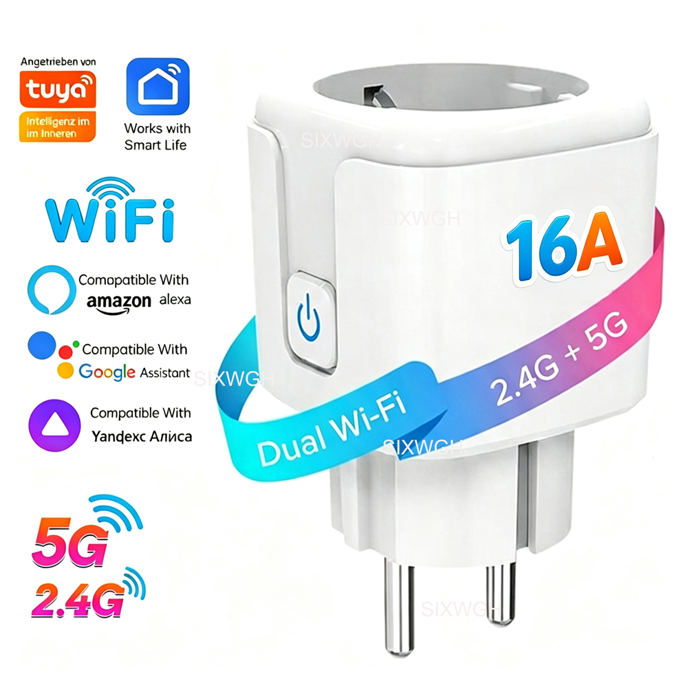 Tuya WiFi Dual-Band 2.4G&5G 16 - Timer Dual Outlet 评论和价格